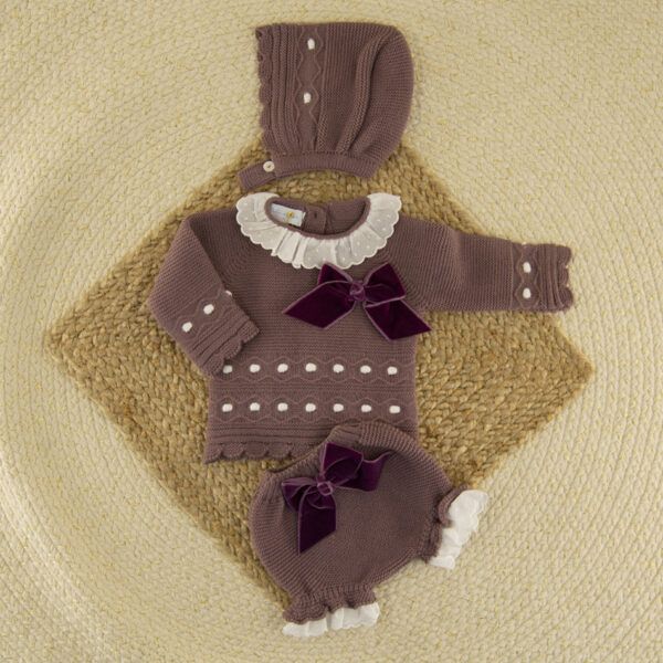 Conjunto Cubrepañal Lana Mimosa Iris