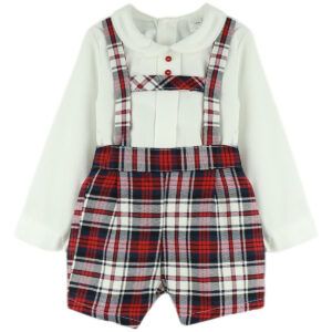 Conjunto Niño Tartán Rojo Babyferr