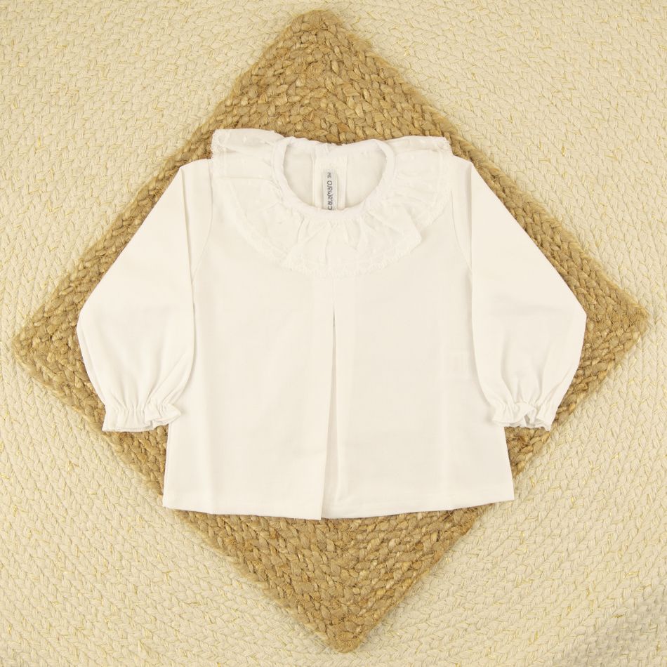 Camisa Volante Blanca Calamaro