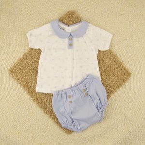 Conjunto Pololo Estrellas Celeste Babidu