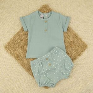 Conjunto Pololo Puntos Verde Babidu