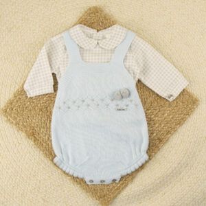 Conjunto Peto Cuadros Celeste Visi