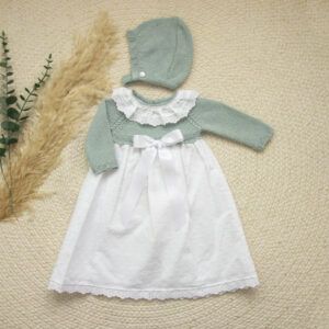 Faldón Algodón Minerva Verde Seco