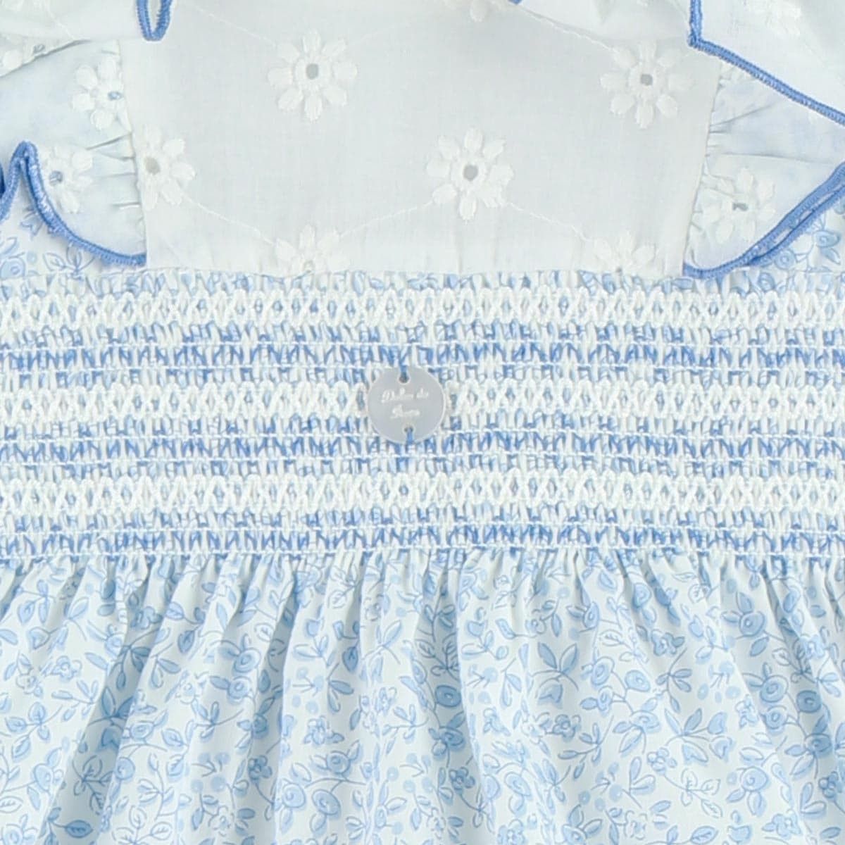 Vestido bebé azul smock ceremonia - Dulce de Fresa | Gateos - Imagen 2
