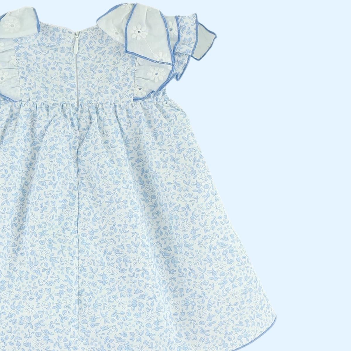 Vestido bebé azul smock ceremonia - Dulce de Fresa | Gateos - Imagen 3