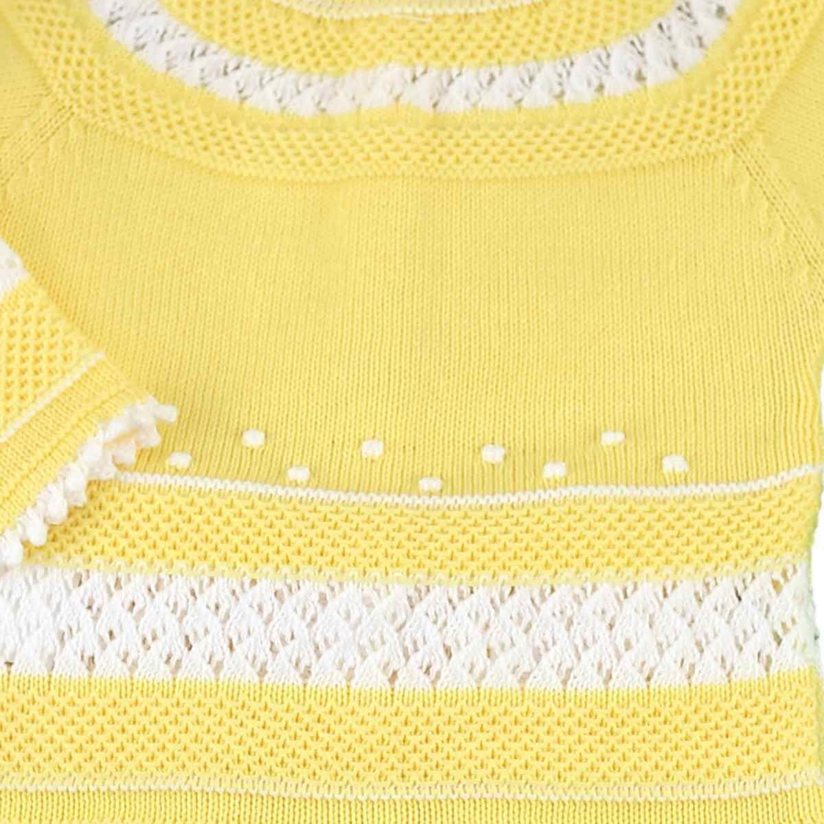 Conjunto punto bebé amarillo limón - Cora Dulce de Fresa - Imagen 2