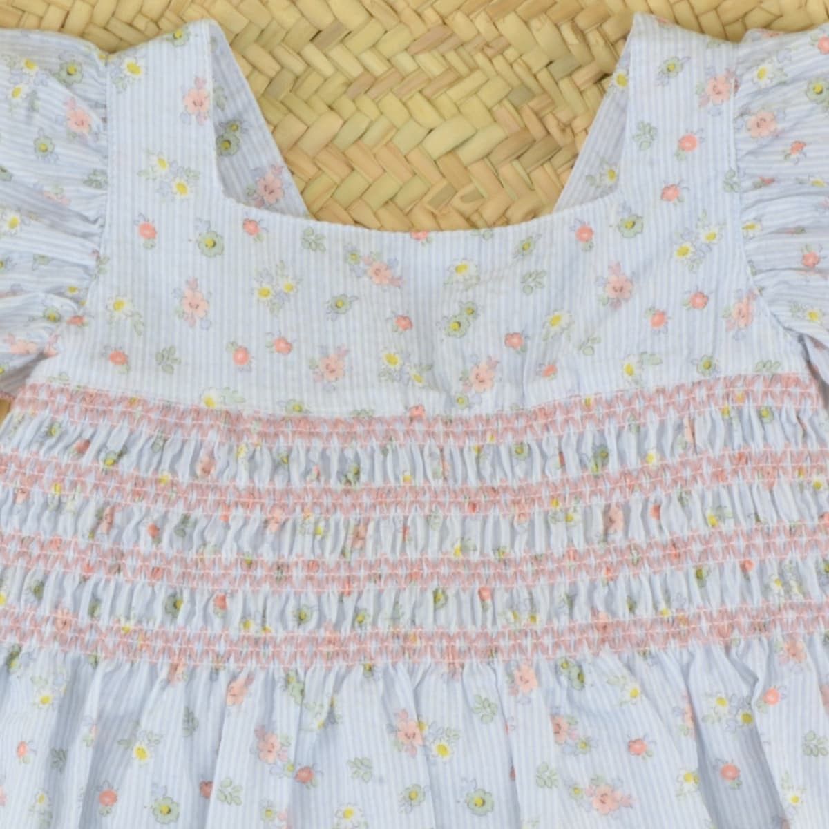 Vestido bebé flores celeste verano - Dulce de Fresa | Gateos - Imagen 3