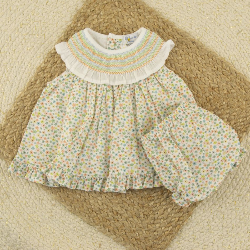 Conjunto Bebé Floral Verde con Pololo Buger Dulce de Fresa - Imagen 2