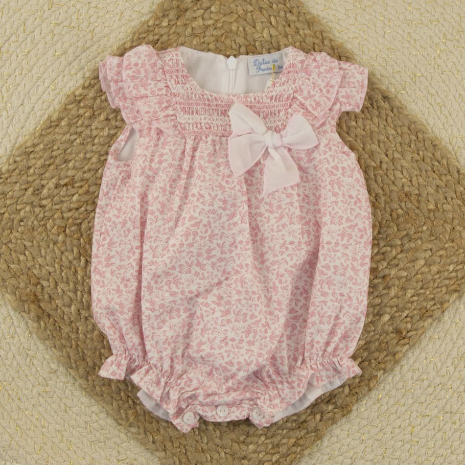 Ranita bebé rosa smock ceremonia - Dulce de Fresa | Gateos - Imagen 2