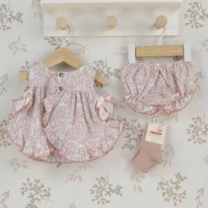 Conjunto Bebé Floral Rosa  Alma Floral Dulce de Fresa