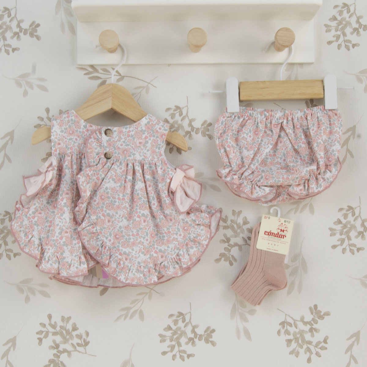 Conjunto Bebé Floral Rosa Alma Floral Dulce de Fresa