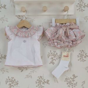 Conjunto Niña  Floral Rosa Alma Floral Dulce de Fresa