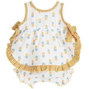 jesusito bebe piñas con volante calamaro gaya estampado tropical bebe