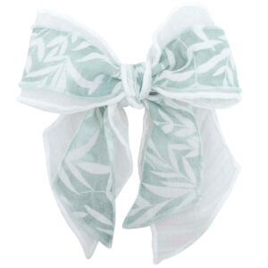 Lazo bebé verde agua estampado hojas Calamaro colección Varanasi