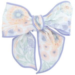 Lazo grande floral niña tonos pastel calamaro shimla.