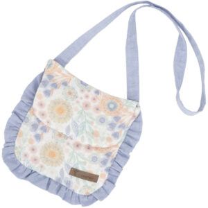 Bolso infantil flores pastel con volante azul calamaro shimla
