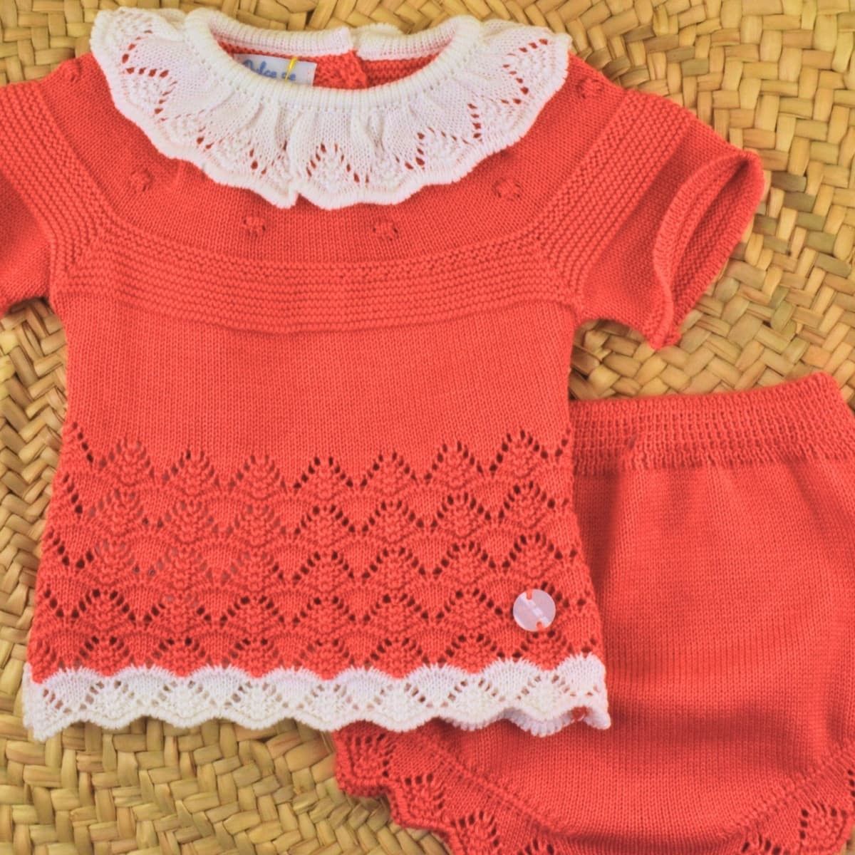 Conjunto Cubrepañal Calado Pastel | Gateos - Imagen 2