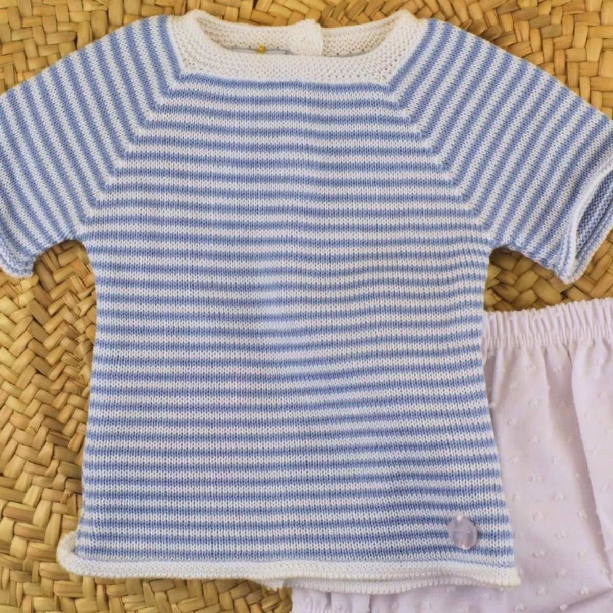 Conjunto Cubrepañal Mariniere Azul | Gateos - Imagen 2