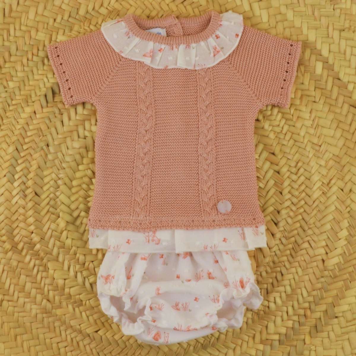 Conjunto Cubrepañal Conejitos Pastel | Gateos - Imagen 3