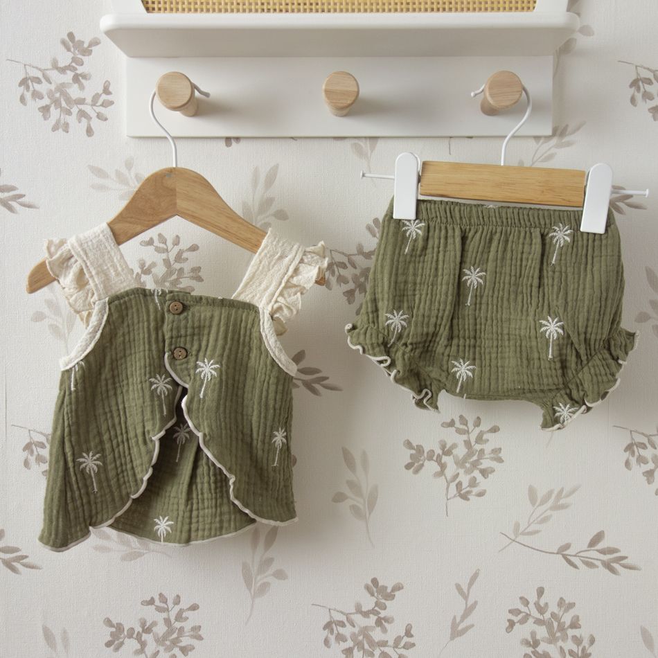 Jesusito bebé palmeras verde oliva - Mathura Calamaro | Gateos - Imagen 2