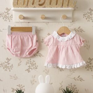 jesusito bebe rosa calamaro waffle cuello volante pololo coleccion rodas