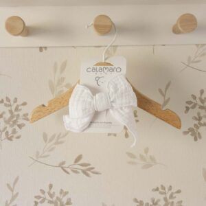 lazo plumeti blanco bebé calamaro algodón accesorio infantil colección atari