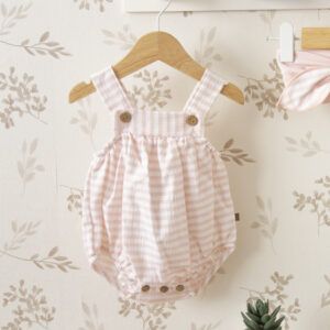 peto bebe rayas rosa calamaro tirantes botones madera