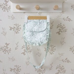 bolso infantil verde agua hojas calamaro varanasi bolso niña verano