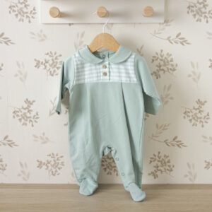 pelele bebe mint calamaro rayas cuello bebe