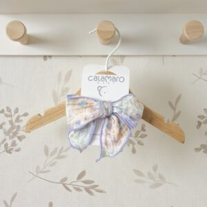 Lazo grande floral niña tonos pastel Calamaro Shimla