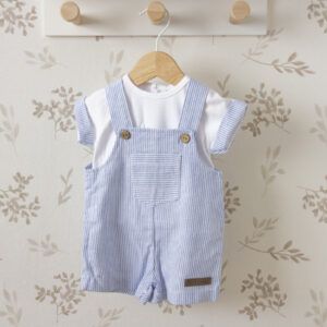 peto bebe rayas azul blanco calamaro kerala con camiseta