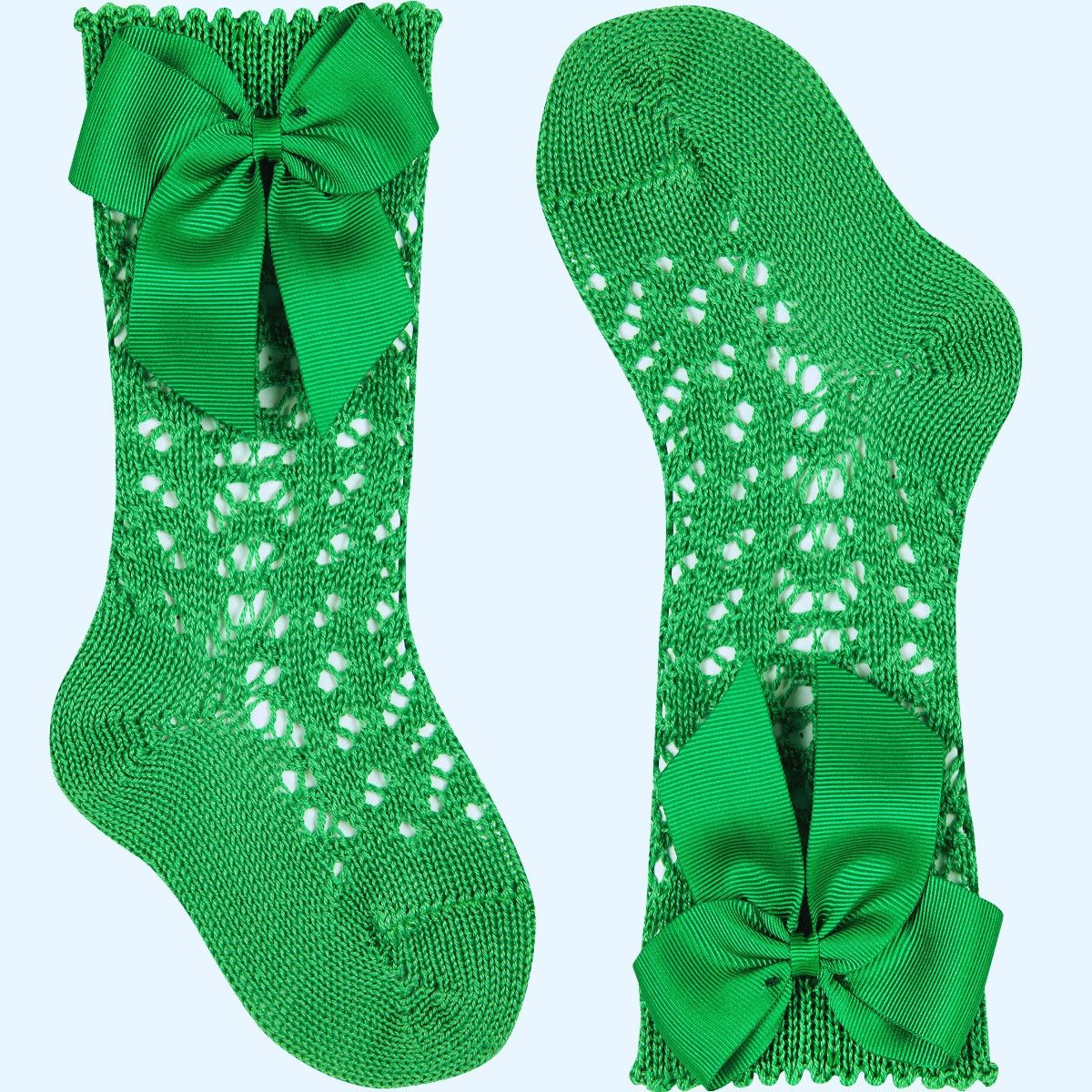 Calcetín Alto Calado Lazo Cóndor Verde Andalucia