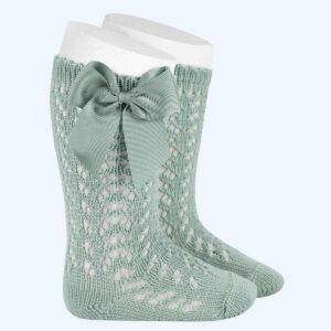 Calcetín Alto Calado Lazo Cóndor Bruma