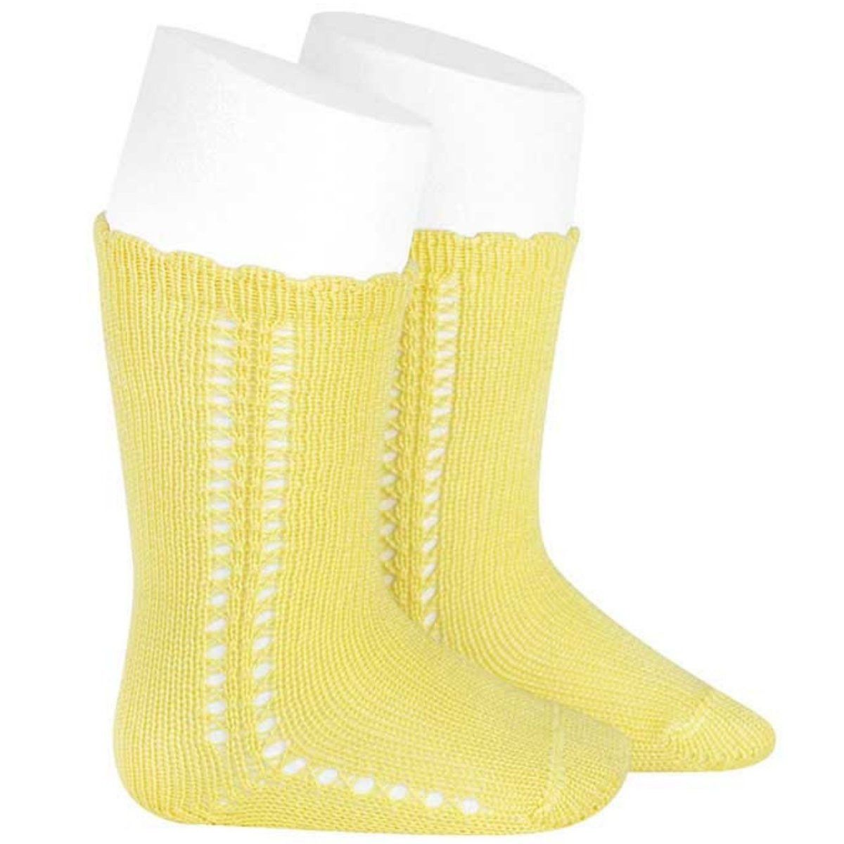 Calcetines Altos Perle Calado Lateral Limoncello - Imagen 2