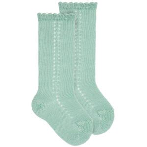 Calcetines Altos Perle Calado Lateral Wasabi