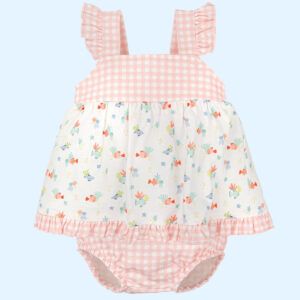 Conjunto Ranita Bebé Rosa Vichy Babidu Ternura