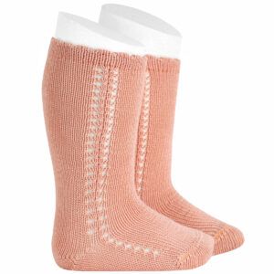 Calcetines Altos Perle Calado Lateral Salmonete