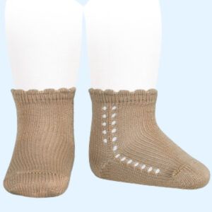 Calcetín Corto Perlé Calado Lateral Quinoa Cóndor