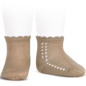 Calcetín Corto Perlé Calado Lateral Quinoa Cóndor