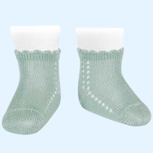 Calcetín Corto Perlé Calado Lateral Bruma Cóndor