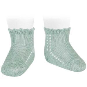 Calcetín Corto Perlé Calado Lateral Bruma Cóndor