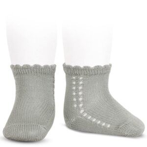 Calcetín Corto Perlé Calado Lateral Aluminio Cóndor