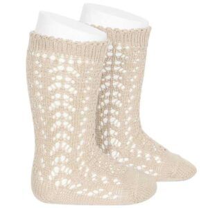 Calcetín Alto Calado Cóndor Lino