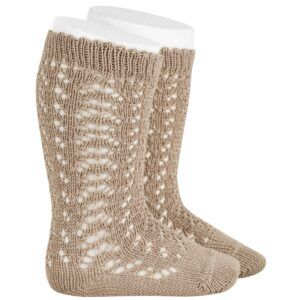 Calcetín Alto Algodón Calado 310