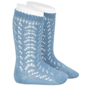 Calcetín Alto Algodón Calado 446