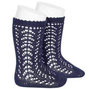 Calcetín Alto Algodón Calado 480