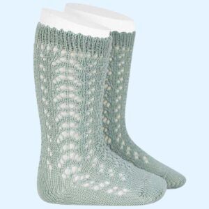 Calcetín Alto Algodón Calado 495