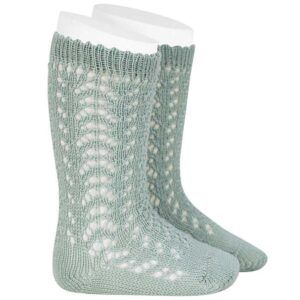 Calcetín Alto Algodón Calado 495