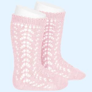 Calcetín Alto Algodón Calado 500