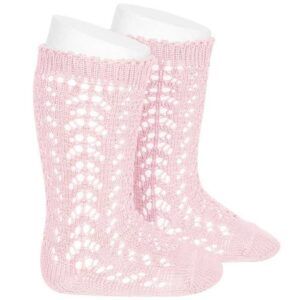 Calcetín Alto Algodón Calado 500